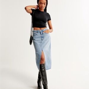 Abercrombie denim midi skirt